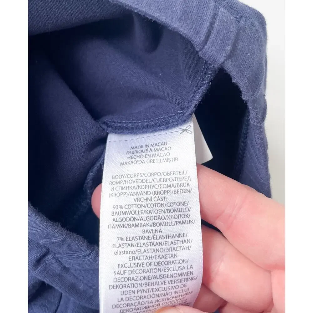 Baby Girl's Ralph Lauren Navy Blue Cotton Leggings Size 12 Months